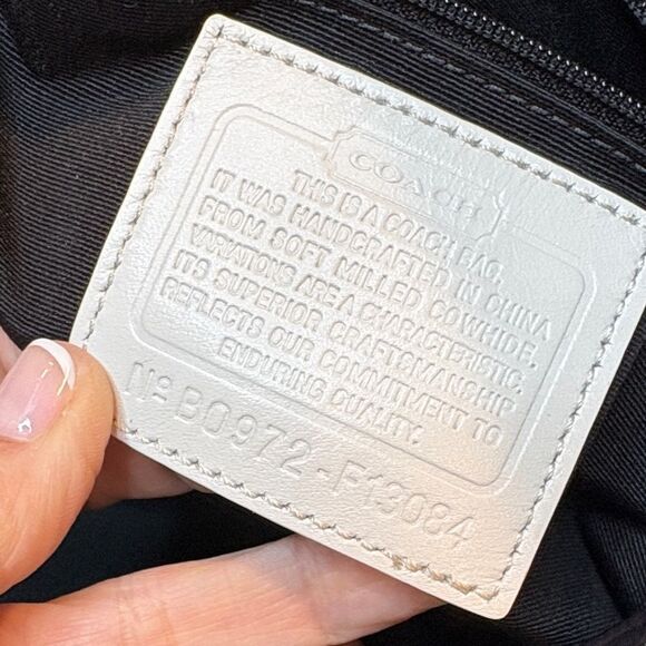 Coach Bag Purse Handbag Leather White Braided Hampton Signature Shoulder Tote - Picture 14 of 16